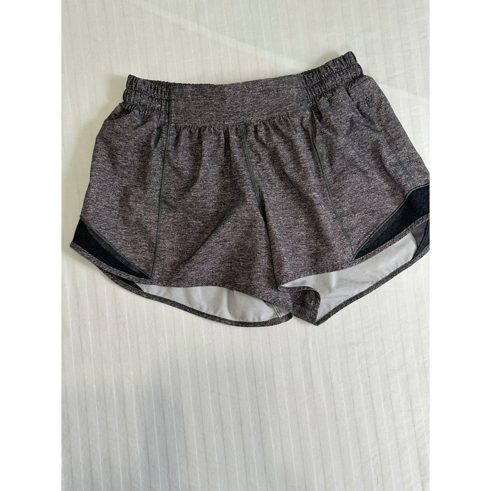 Lululemon Hotty Hot Shorts Grey Heathered Space Dye Low Rise 2.5 Inch Inseam